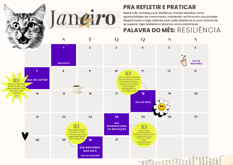 Calendário literário 2024